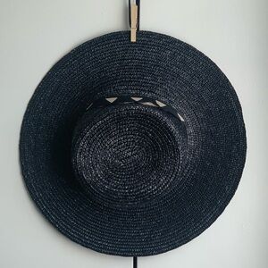 Stylish Black Straw Hat